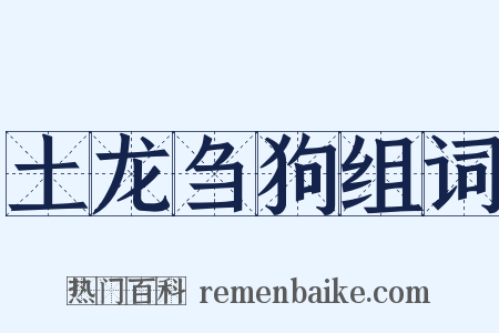 土龙刍狗组词是什么意思的图片